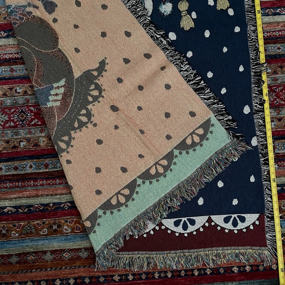 Mary Engelbreit Tapestry Throw with Fringe - Picture 7 of 8